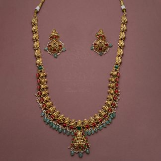 Coral chain with laxmi motifs