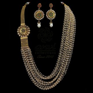 Multilayer pearls long haaram