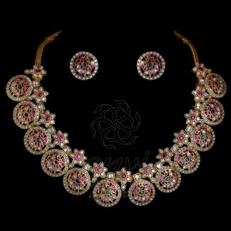 White Kundan Bottu Mala